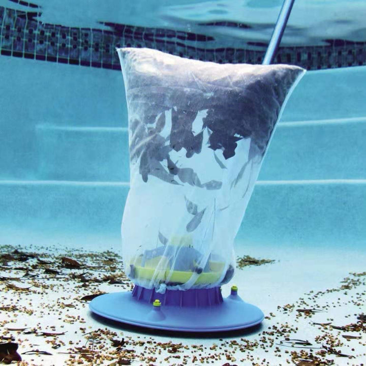 Automatic suction pool leaf vacuum bag with reusable fine mesh and universal hose connector Kalsten