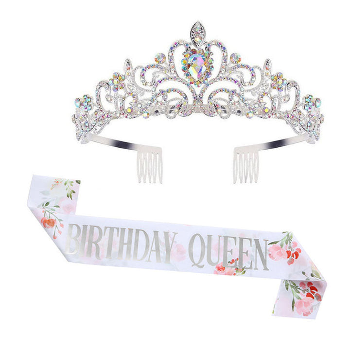 Women's Festive Crown with Elegant Sash Kalsten