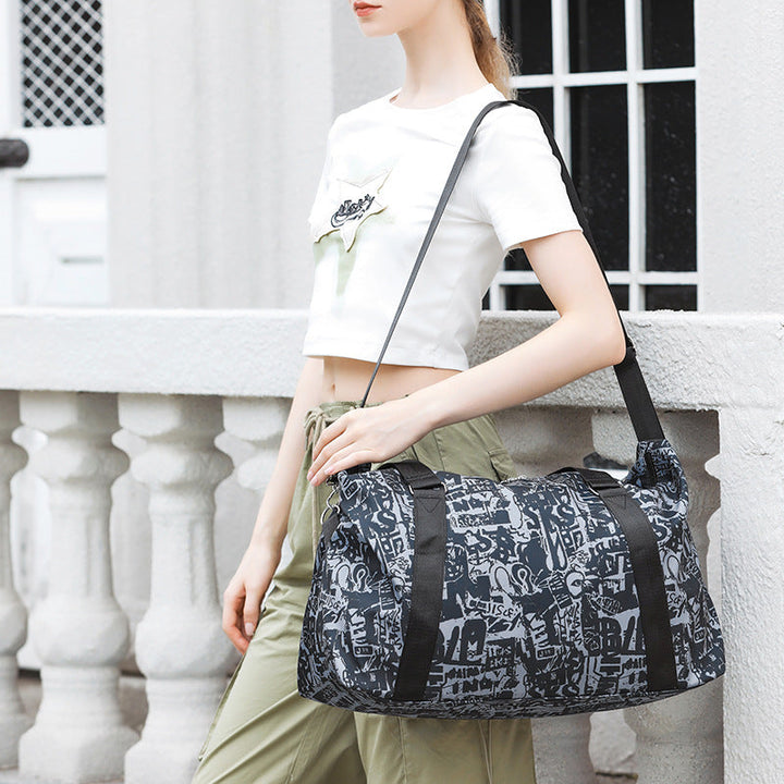 Graphic Patterned Sports Duffel Bag Kalsten