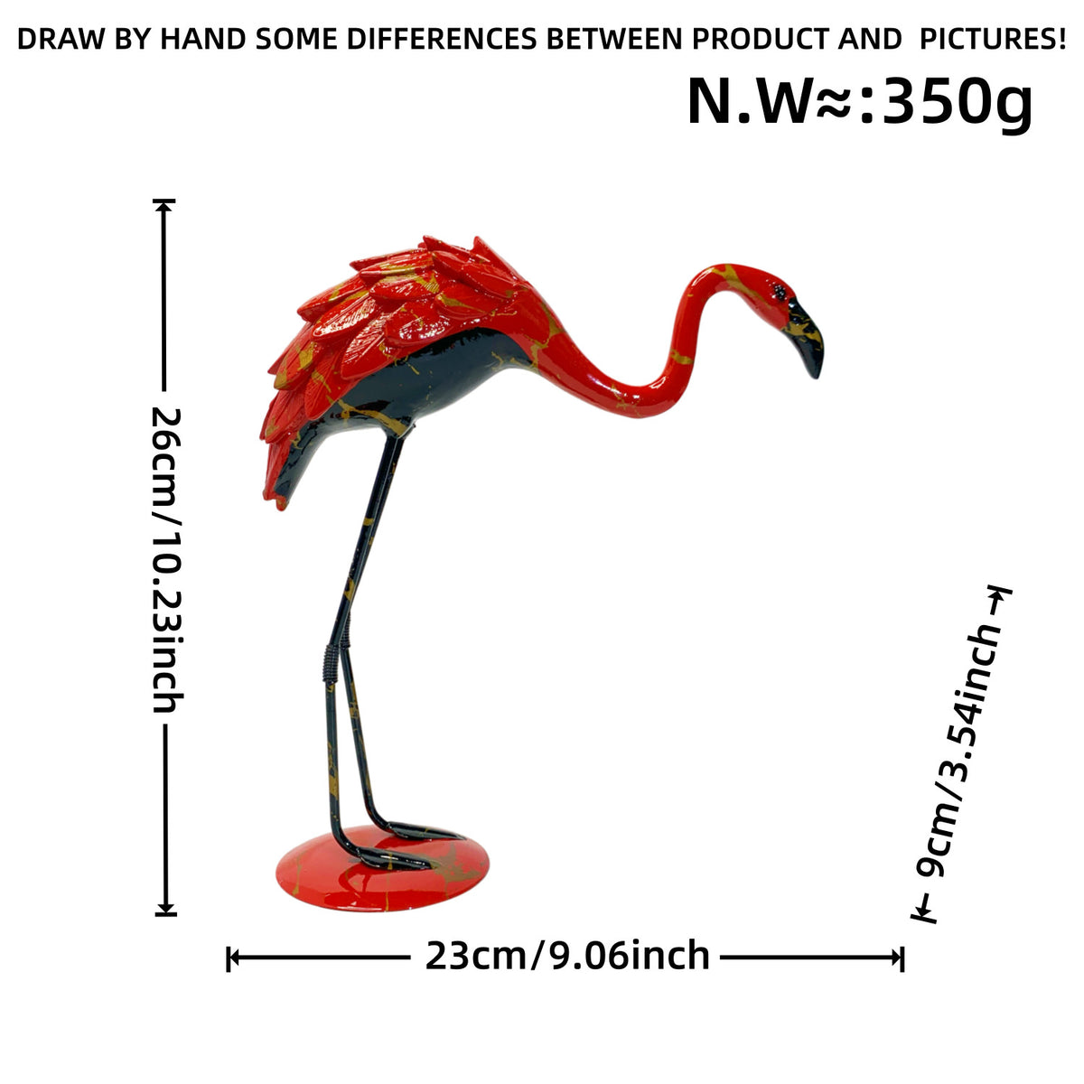 Decorative Flamingo Sculpture Acalora