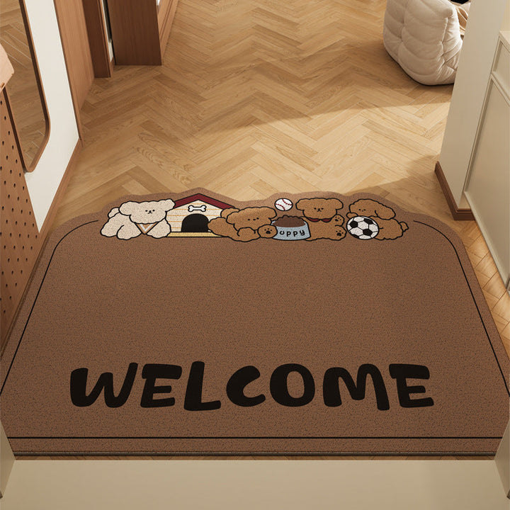 Playful Cat-Themed Welcome Mat