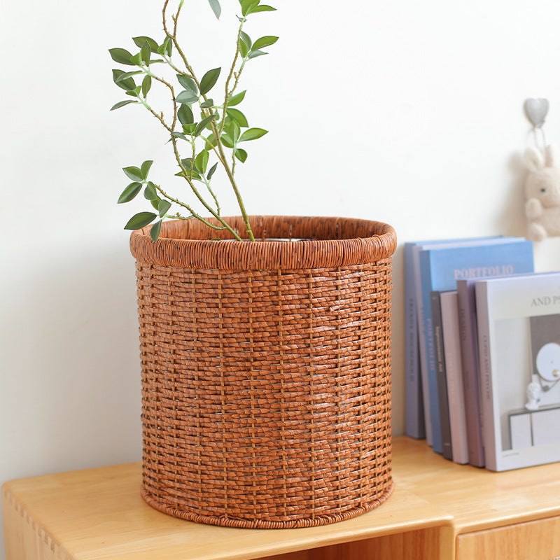 Handcrafted Natural Wicker Storage Bin Kalsten