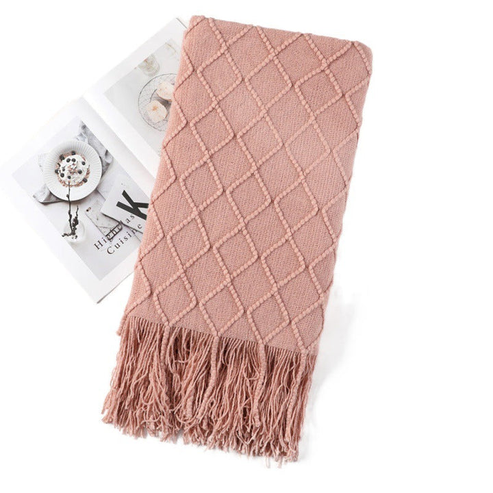 Women's elegant and cozy throw blanket with decorative pattern Kalsten