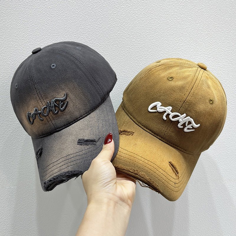 Men's Distressed Front Embroidered Baseball Cap Kalsten