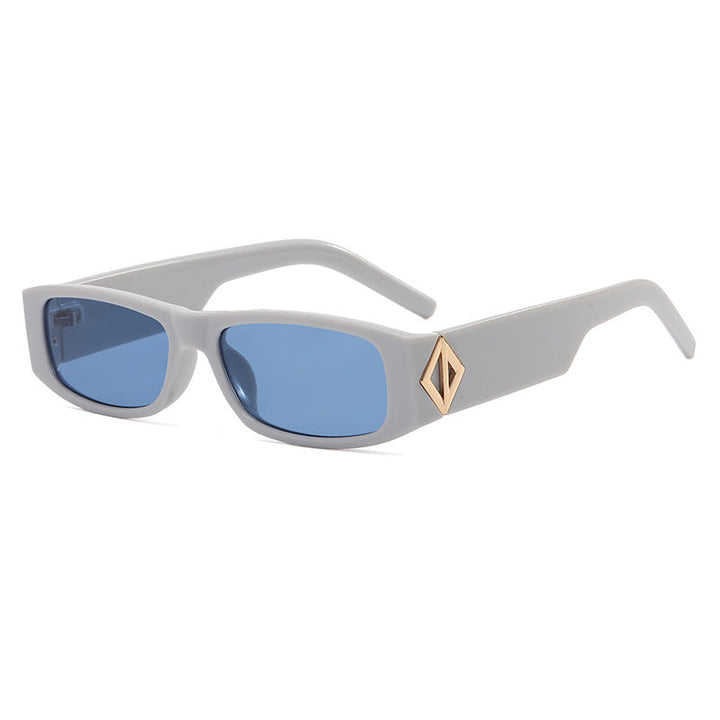 Women's fashionable rectangular sunglasses with stylish metal application Kalsten