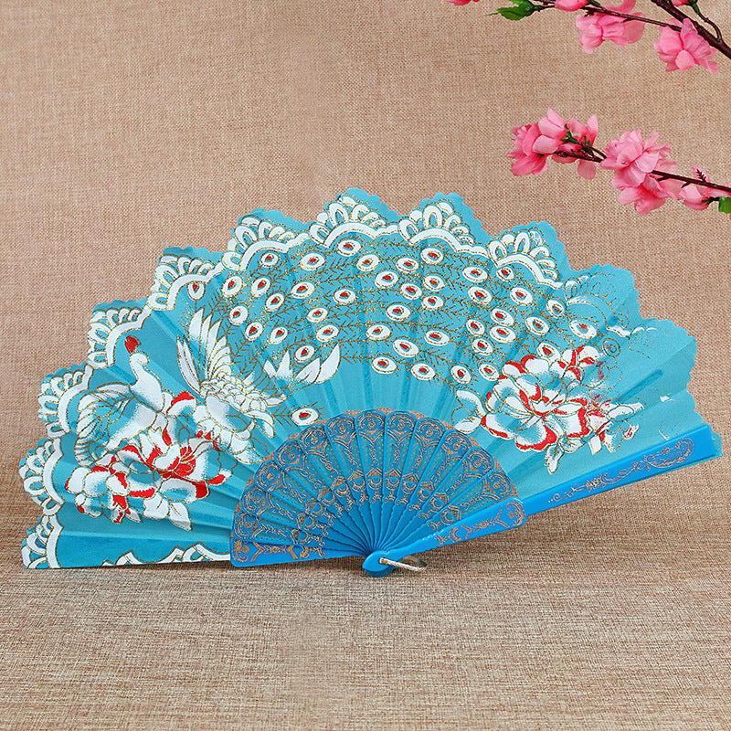 Women Folding Hand Fan with Elegant Embroidery Kalsten
