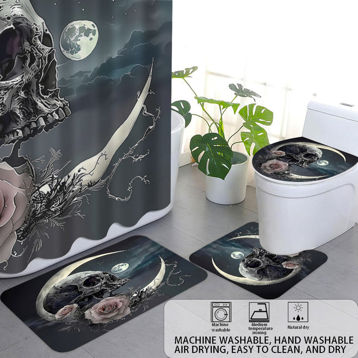 Artistic Skull Themed Bathroom Set Kalsten