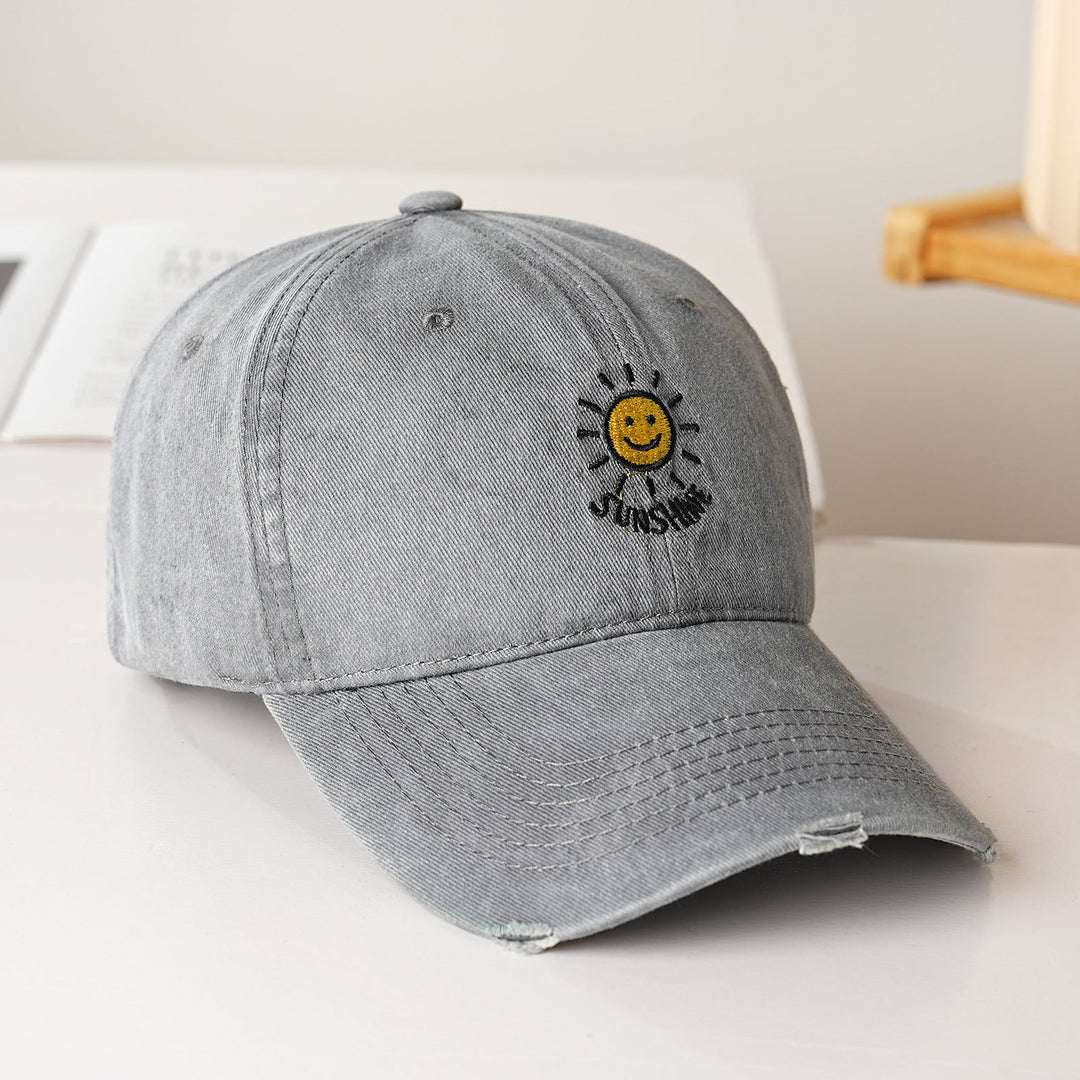 Women's sporty cotton cap with sun embroidery Kalsten