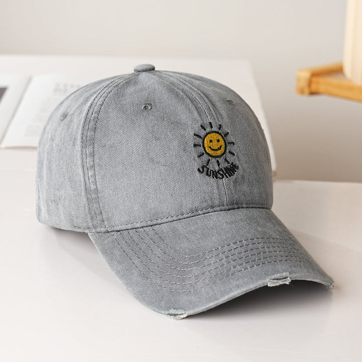 Women's sporty cotton cap with sun embroidery Kalsten