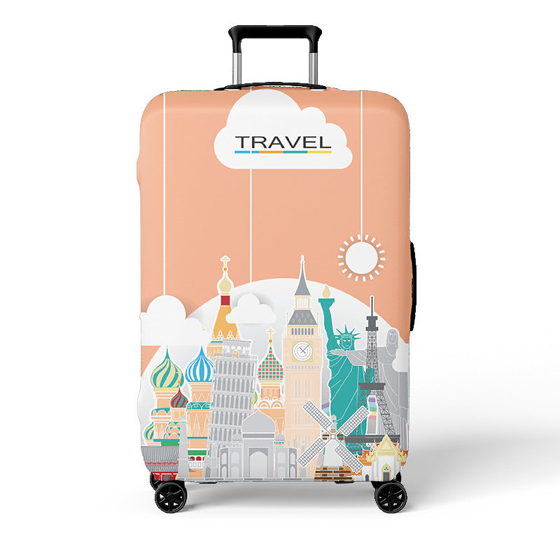 Unisex Suitcase Cover with Colorful City Design Kalsten