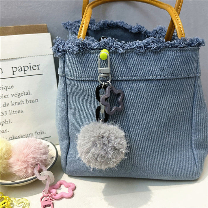 Cute Fuzzy Pom-Pom Keychain kalsten