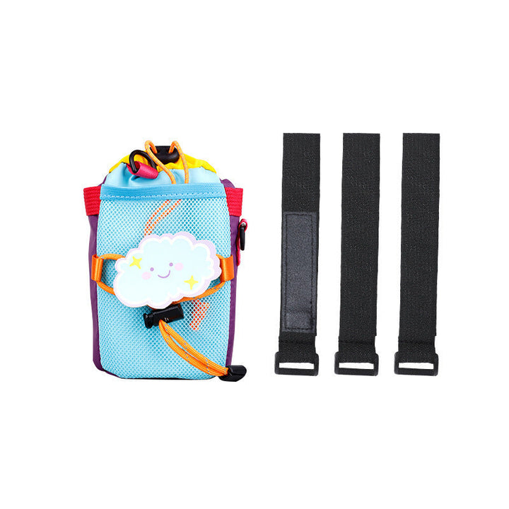cute insulated kids water bottle carrier pouch with multiple adjustable hook-and-loop straps and mesh pocket Kalsten