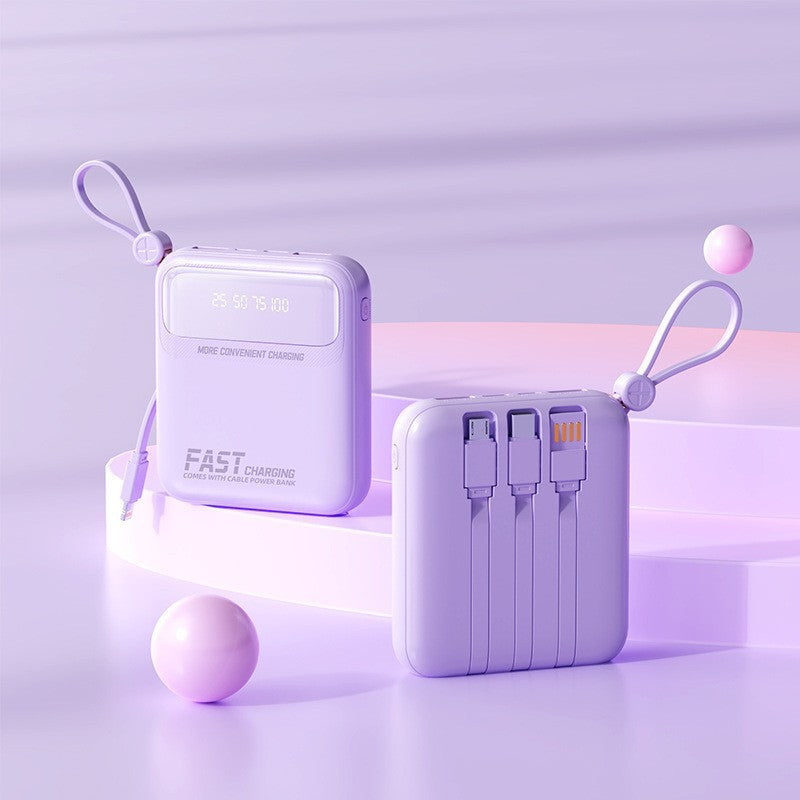 Portable power bank with integrated cables and multifunctional charging port Kalsten