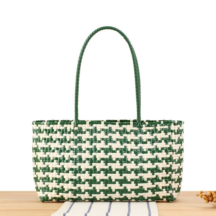 Braided Tote Bag with Stylish Patterns Kalsten