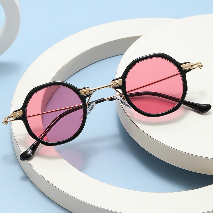Women's designer sunglasses with hexagonal frame and luxurious metal accents Kalsten