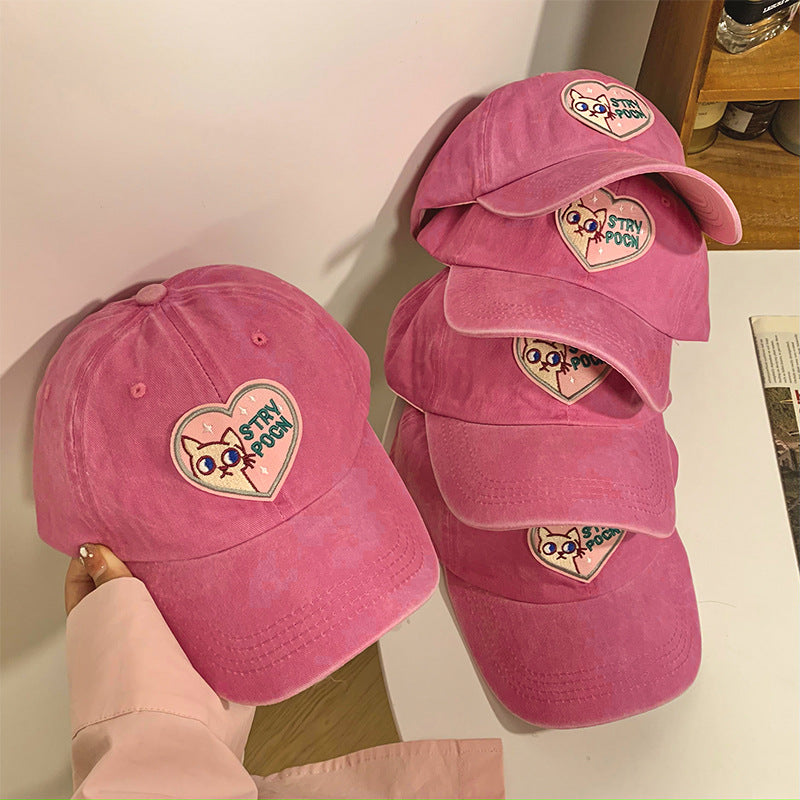 Women's Casual Embroidered Cat Cap Kalsten
