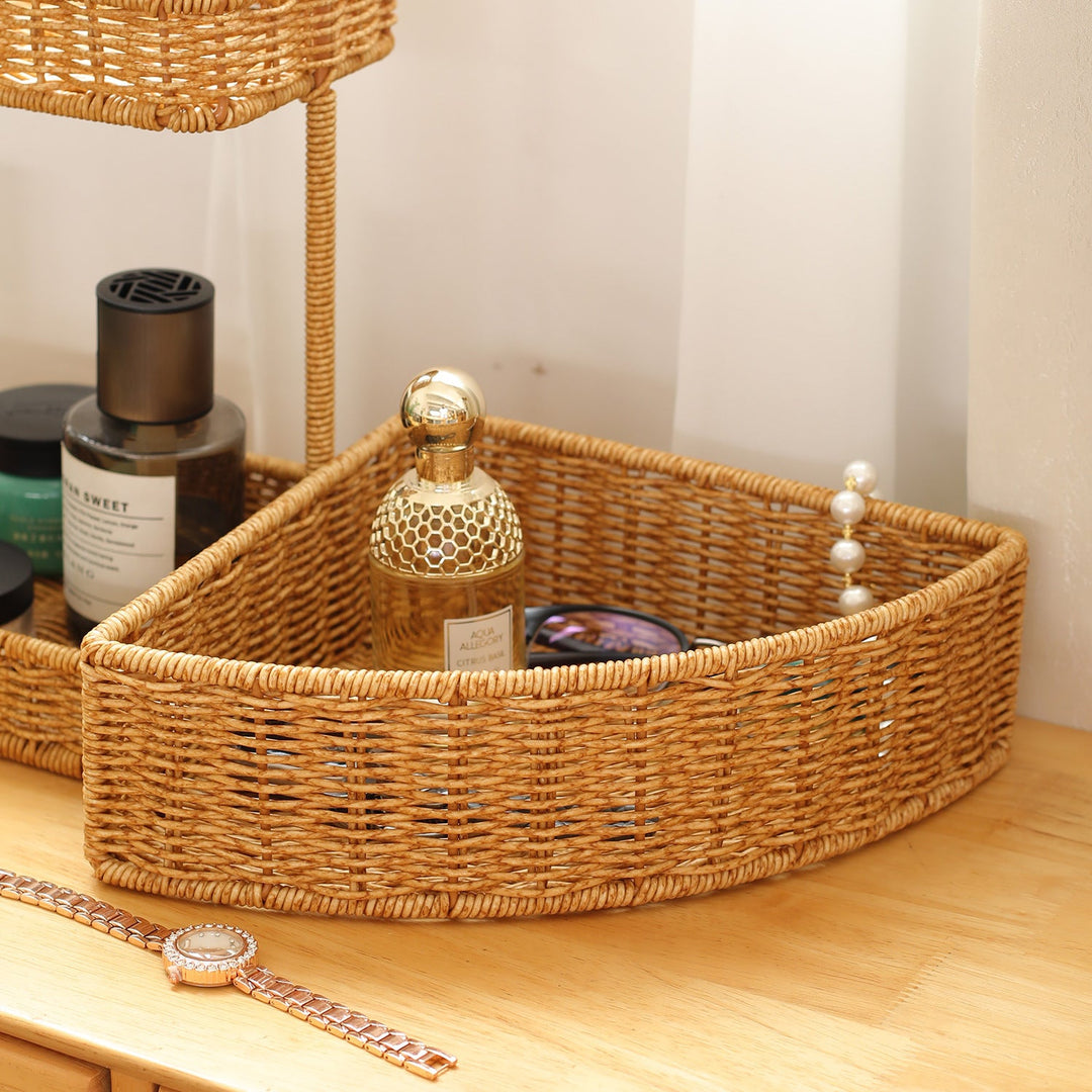 Unisex Triangular Storage Basket made of Woven Material Kalsten