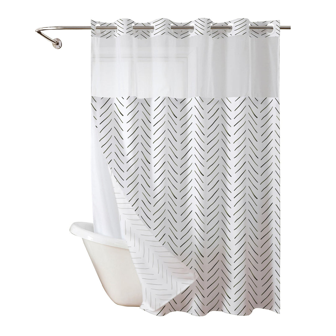 Herringbone Pattern Shower Curtain Kalsten