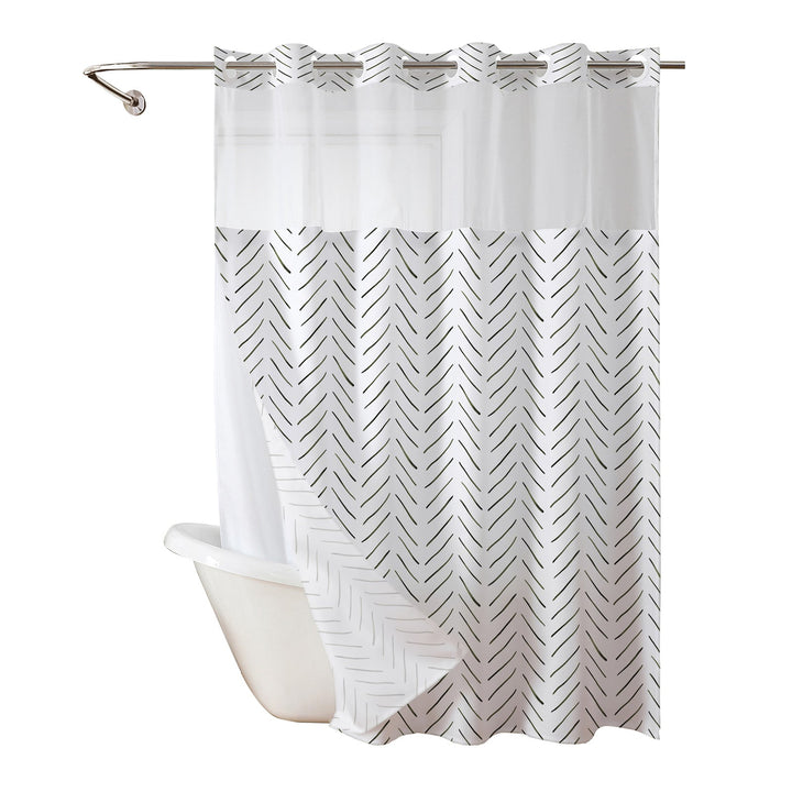 Herringbone Pattern Shower Curtain Kalsten