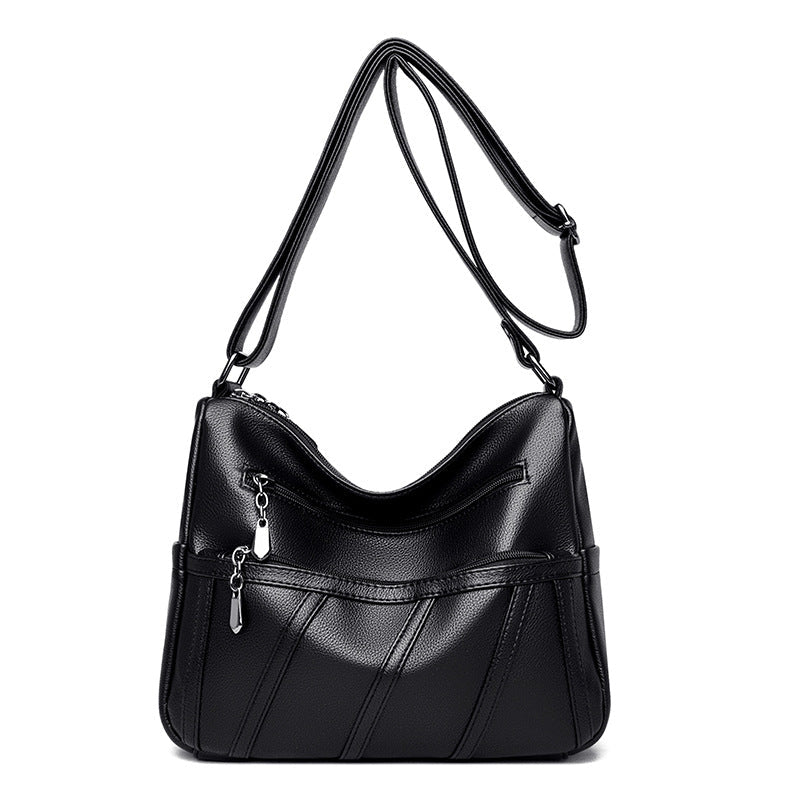 Elegant Zip-Detail Shoulder Bag Kalsten