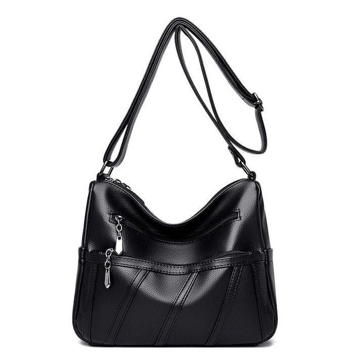 Elegant Zip-Detail Shoulder Bag Kalsten