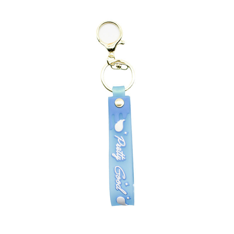 Unisex keychain made of high-quality silicone with playful design Kalsten