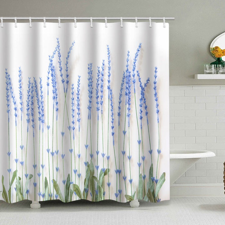 Floral Lavender Pattern Shower Curtain Kalsten
