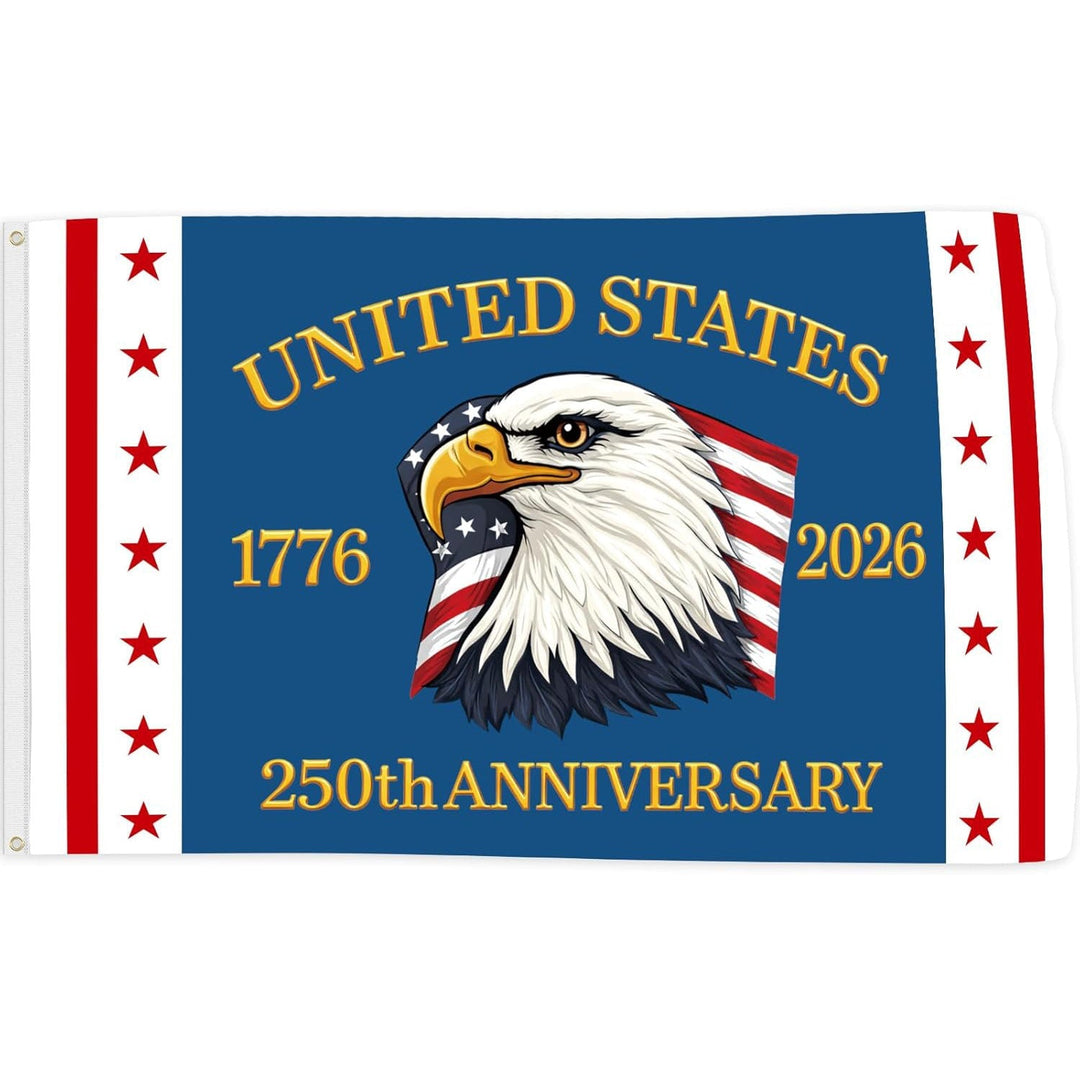 Unisex nan patriotic commemorative heavyweight outdoor flag banner with reinforced grommets and printed eagle emblem Kalsten