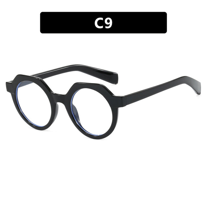 Ladies extravagant round sunglasses with colored accented frame Kalsten