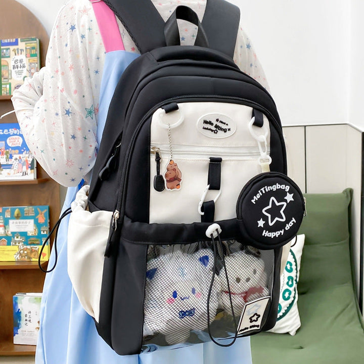 Adorable Character-Themed Multi-Compartment School Backpack