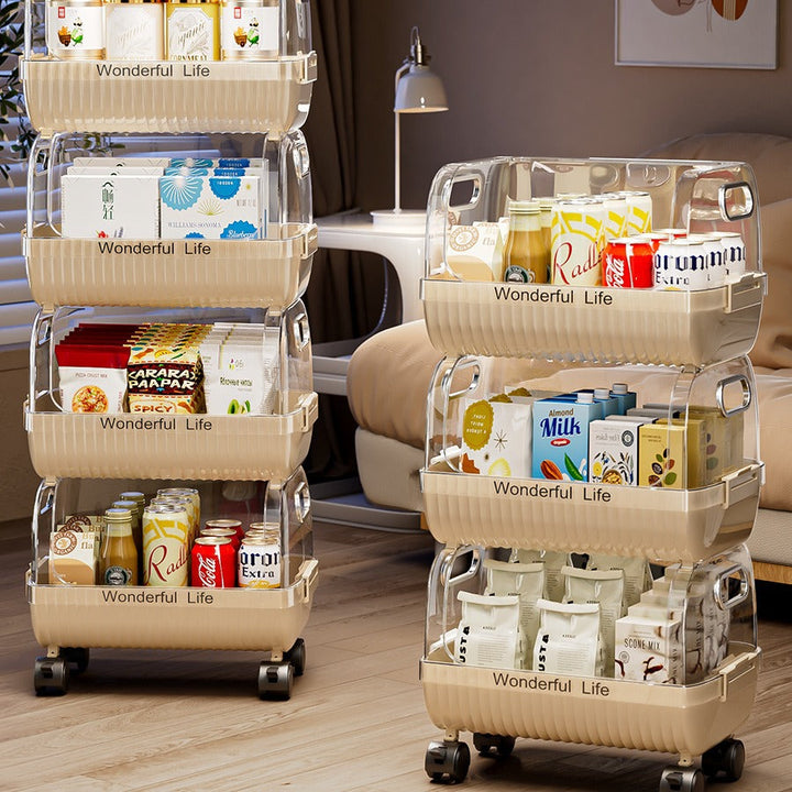 Multi-Tier Storage Organizer with Transparent Baskets Kalsten
