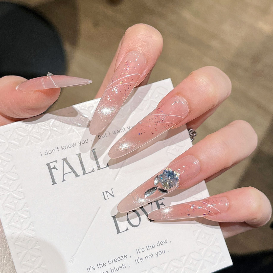 Decorative Gem-Embellished Press-On Nails Kalsten