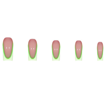 Neon French Tip Press-On Nails Acalora