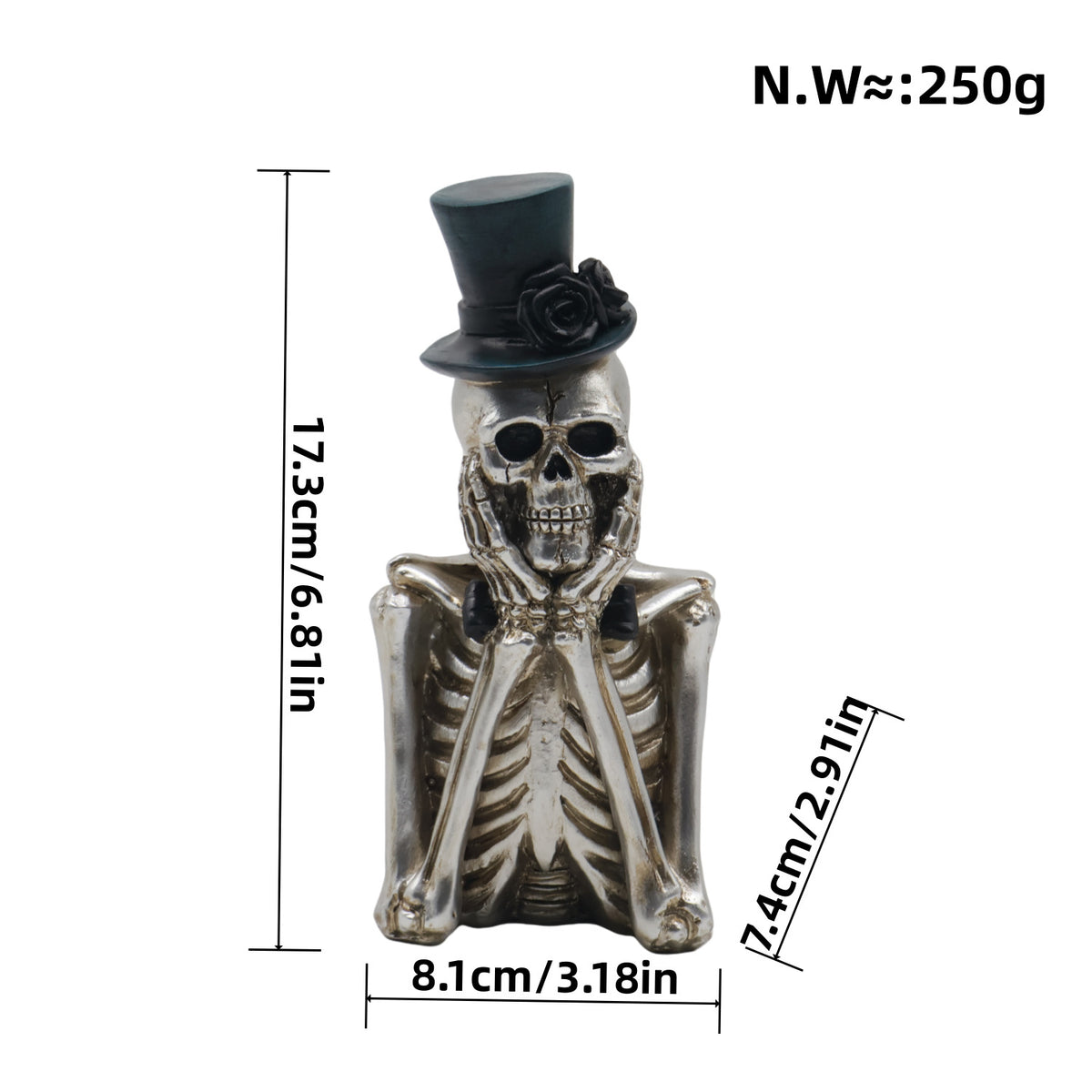 Romantic Skeleton Figure Acalora