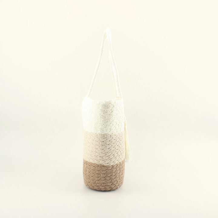 Fashionable crochet shoulder bag with tassel Kalsten