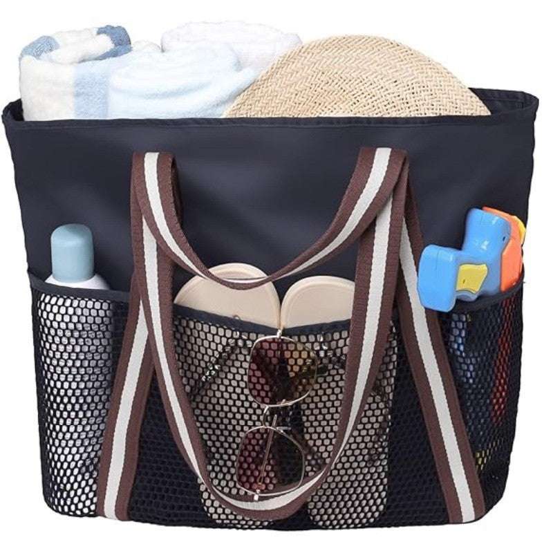 Stylish beach bag with ventilation net Kalsten