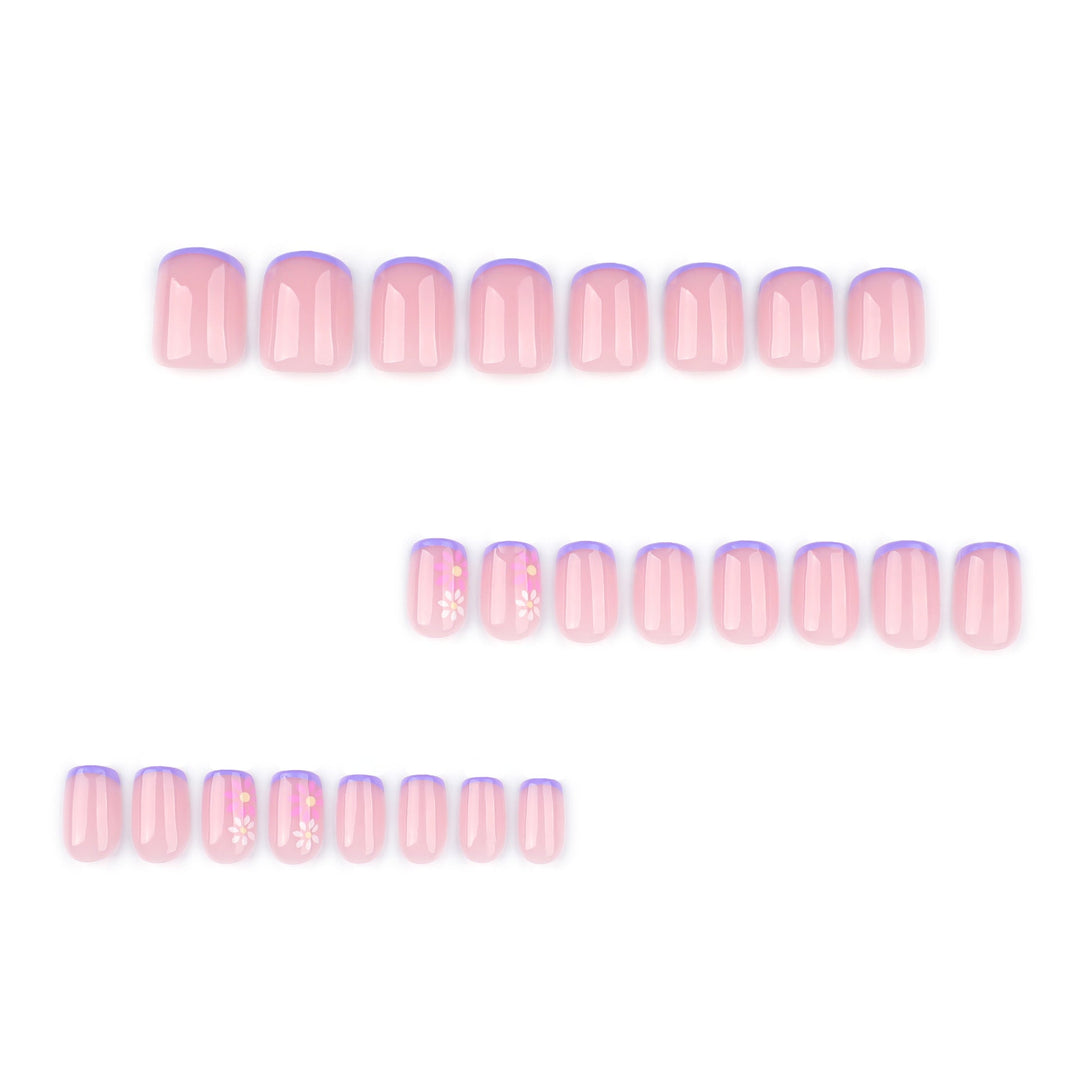 Floral Accent Press-On Nail Tips Kalsten