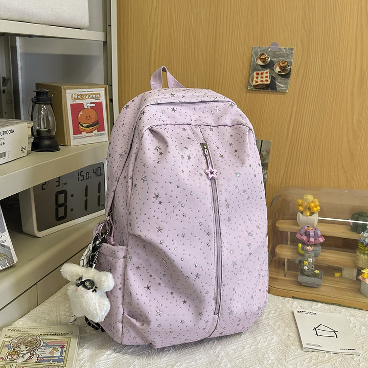Star-Patterned Everyday Backpack