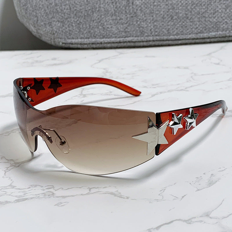 Ladies futuristic sunglasses with striking design and fashionable accents Kalsten