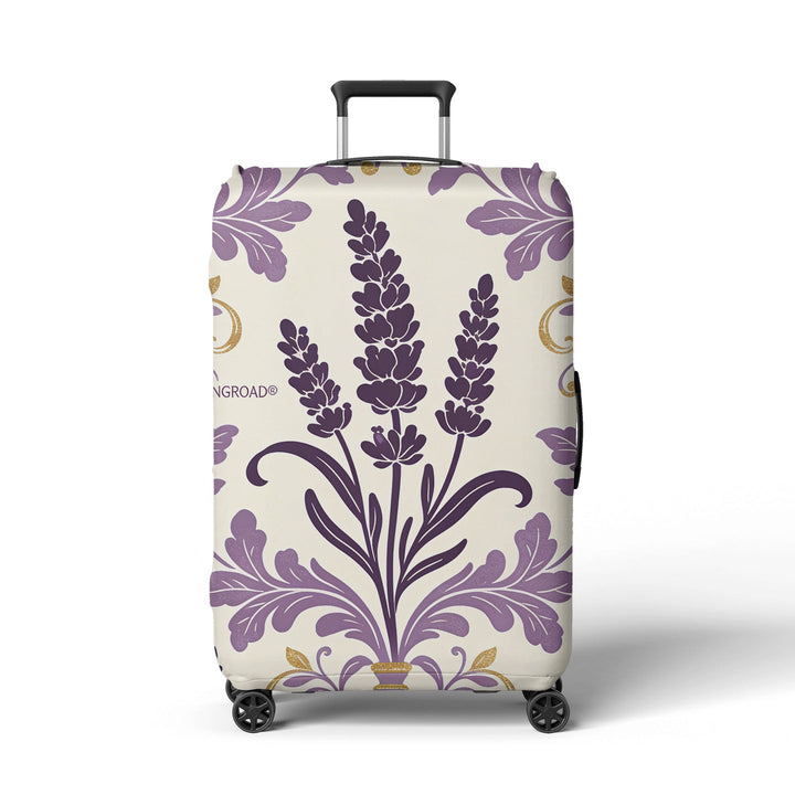 Women’s suitcase cover with floral lavender pattern Kalsten
