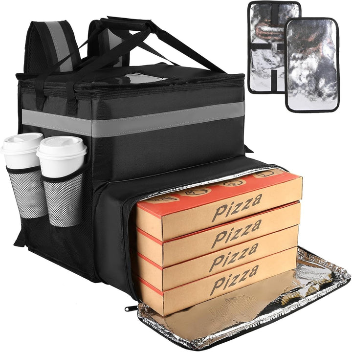 Women's Insulated Pizza Delivery Bag with Drink Holders and Reflectors Kalsten