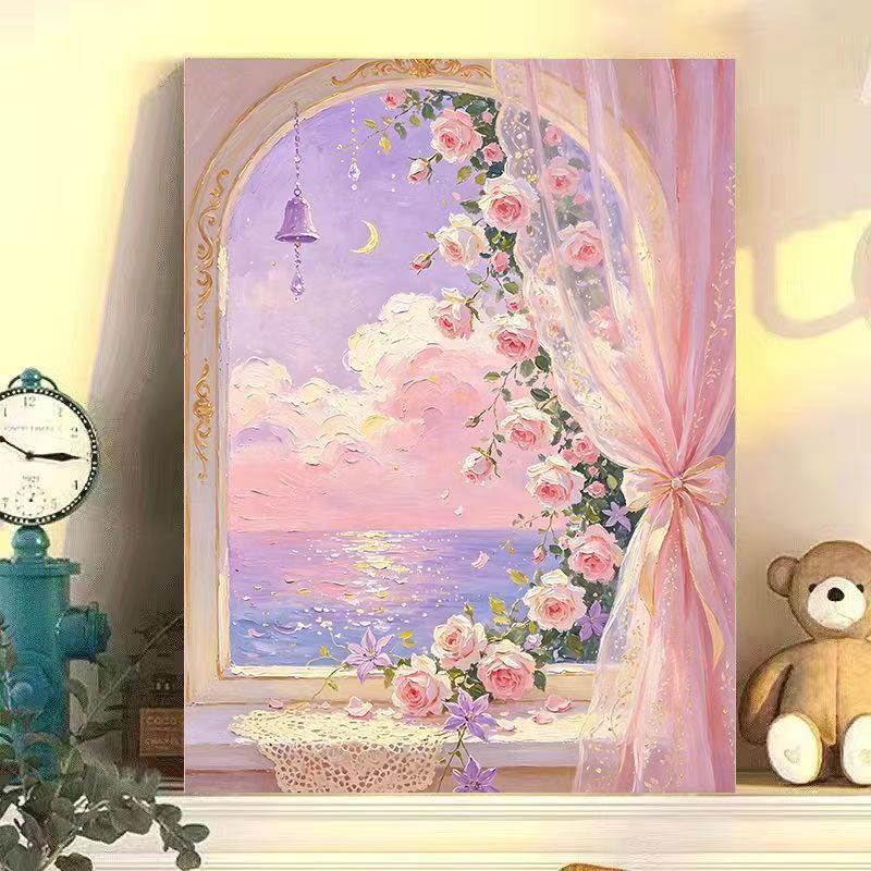 Romantic Floral Landscape Canvas Art Kalsten
