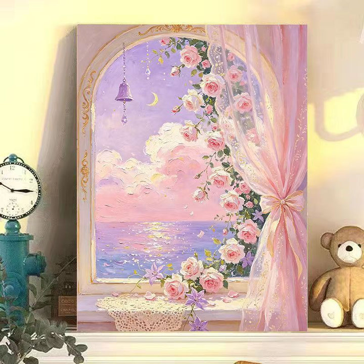 Romantic Floral Landscape Canvas Art Kalsten