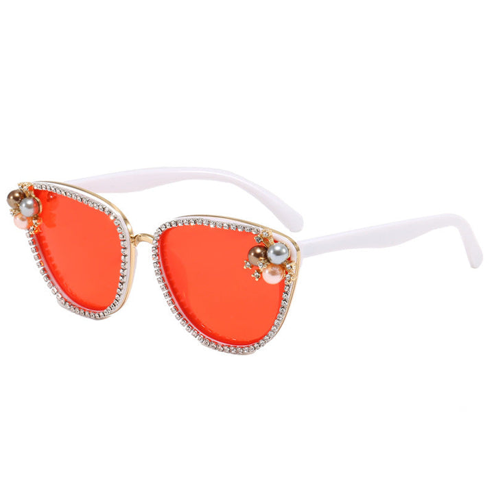 Ladies glamorous sunglasses with pearl and crystal decoration Kalsten