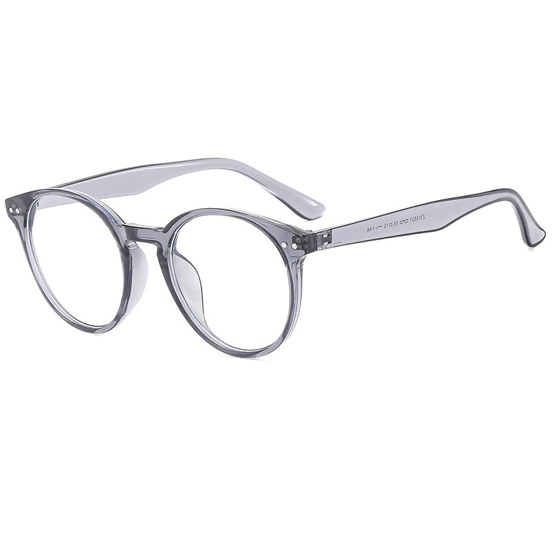 Women's fashionable round sunglasses with transparent frame and UV protection Kalsten