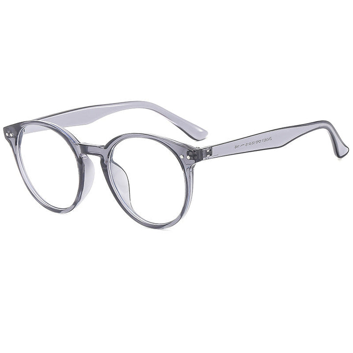 Women's fashionable round sunglasses with transparent frame and UV protection Kalsten