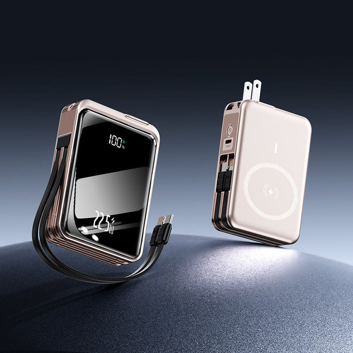 Portable power bank with integrated wireless charging function and LED display Kalsten