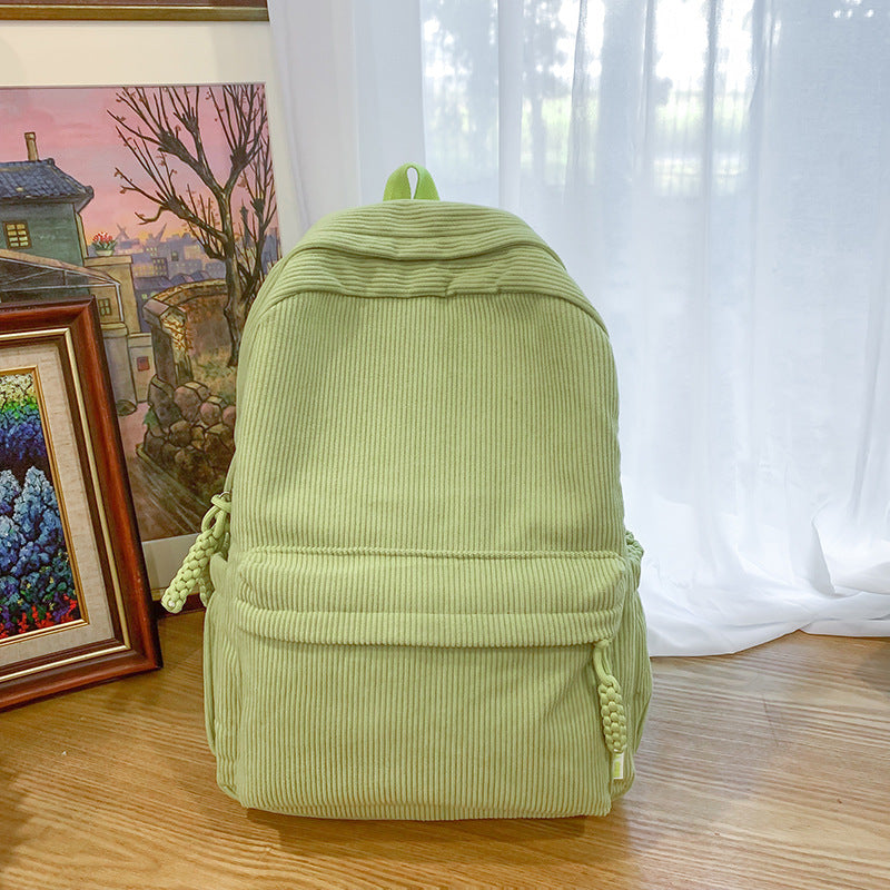 Textured Corduroy Laptop Backpack Kalsten