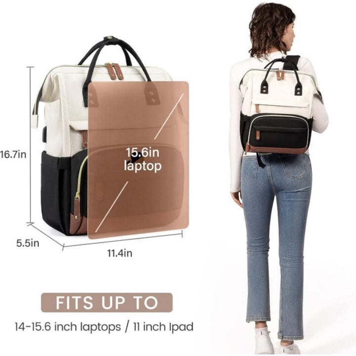 Multifunctional Backpack with Stylish Leather Accents Kalsten