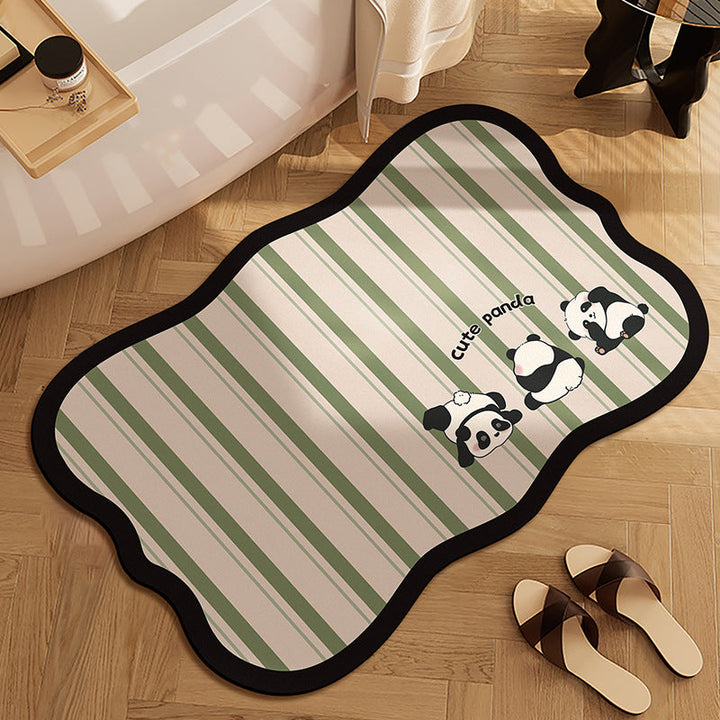 Cute Panda-Themed Bath Mat Kalsten